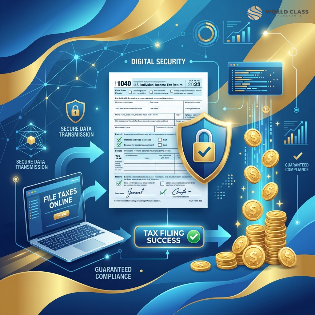 Premium Tax Dashboard Illustration